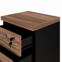 Gaveteiro Móvel Office Com 4 Gavetas Web Office Nogal-preto - 5