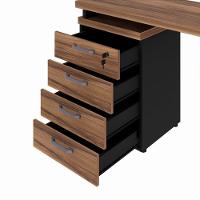 Gaveteiro Lateral Office Com Extensão 4 Gavetas Web Office Nogal-preto - 8