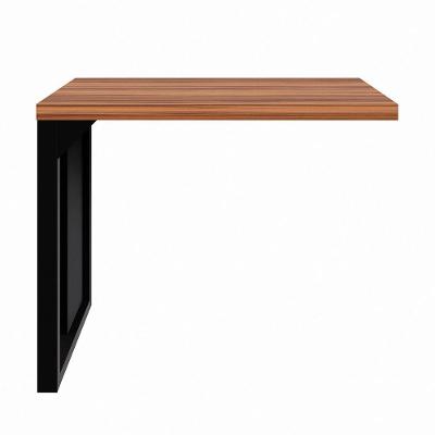 Mesa Escrivaninha Office 90cm Auxiliar Direita-esquerda Nogal-preto