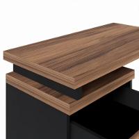 Gaveteiro Lateral Office Com Extensão 2 Gavetas E 1 Pasta Nogal-preto - 6