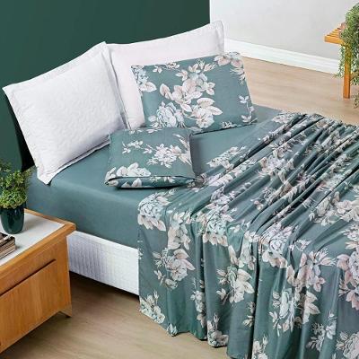 Jogo De Cama Queen Estampado 04 Peças 200 Fios Avere Primavera Primavera