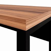Mesa Escrivaninha Retangular Office 170cm Pé Quadro Nogal-preto - 6