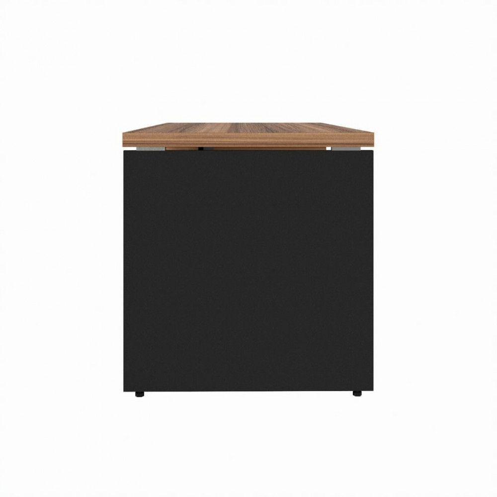 Mesa Diretor Office 170-192cm Com Gaveteiro Web Office Nogal-preto - 4