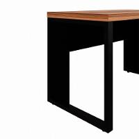 Mesa Escrivaninha Retangular Office 120cm Pé Quadro Nogal-preto - 9
