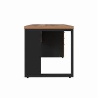 Mesa Diretor Office 170-192cm Com Gaveteiro Pé Quadro Nogal-preto - 3