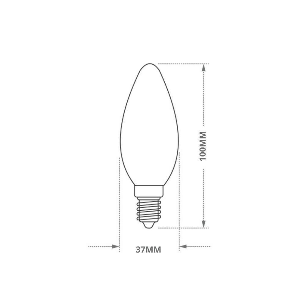 Kit 3 Lâmpadas Incandescente Taschibra Vela 25w E14 Leitosa 220v - 2