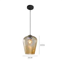 Lustre Pendente Monalisa Xg Rigato Conhaque E27 Bivolt Taschibra - 4