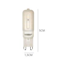 Kit 6 Lâmpadas Led Taschibra G9 Bipino 2,5w Leitosa 2700k 110v - 2