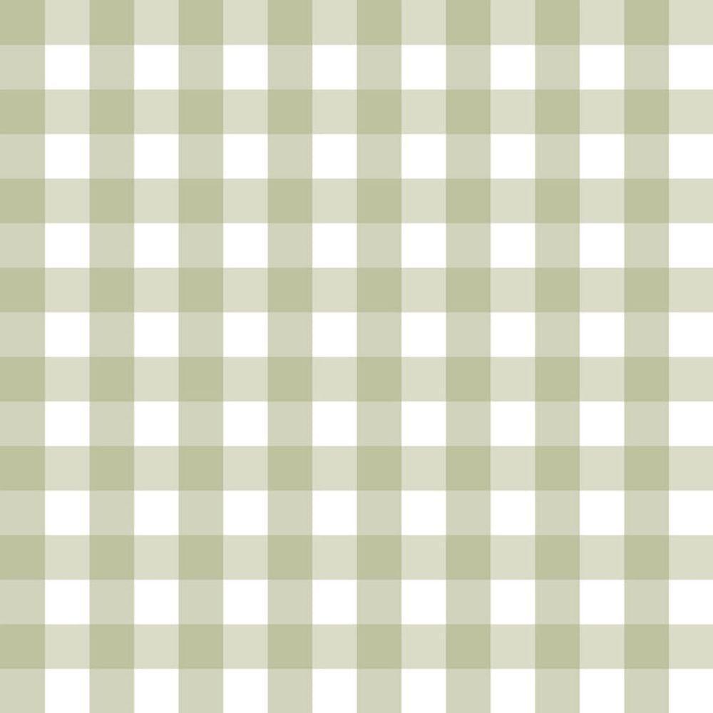Papel De Parede Doce Estilo Xadrez Verde 82298 - 1