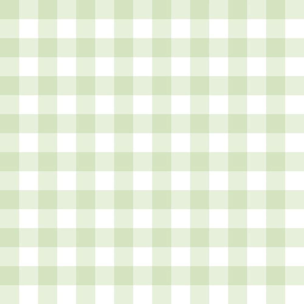 Papel De Parede Doce Estilo Xadrez Verde 82274 - 1