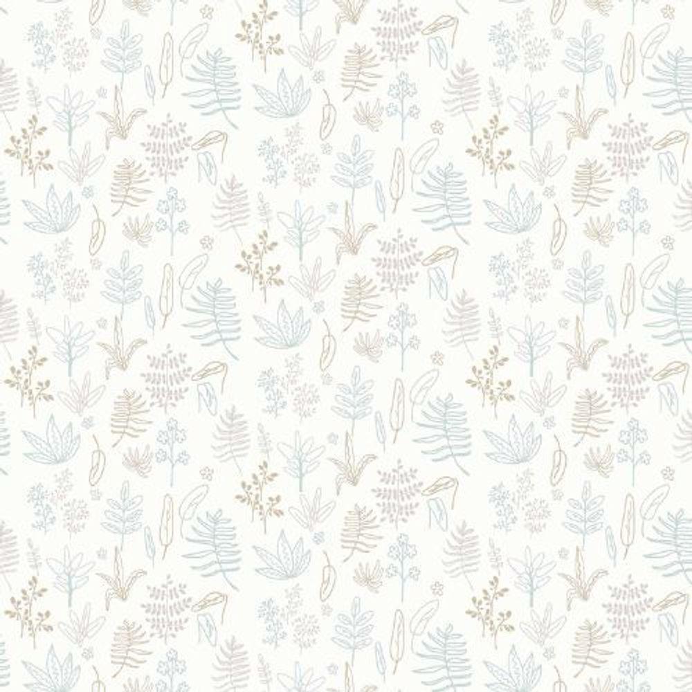 Papel De Parede Minime Folhagem Bege 17166 - 1