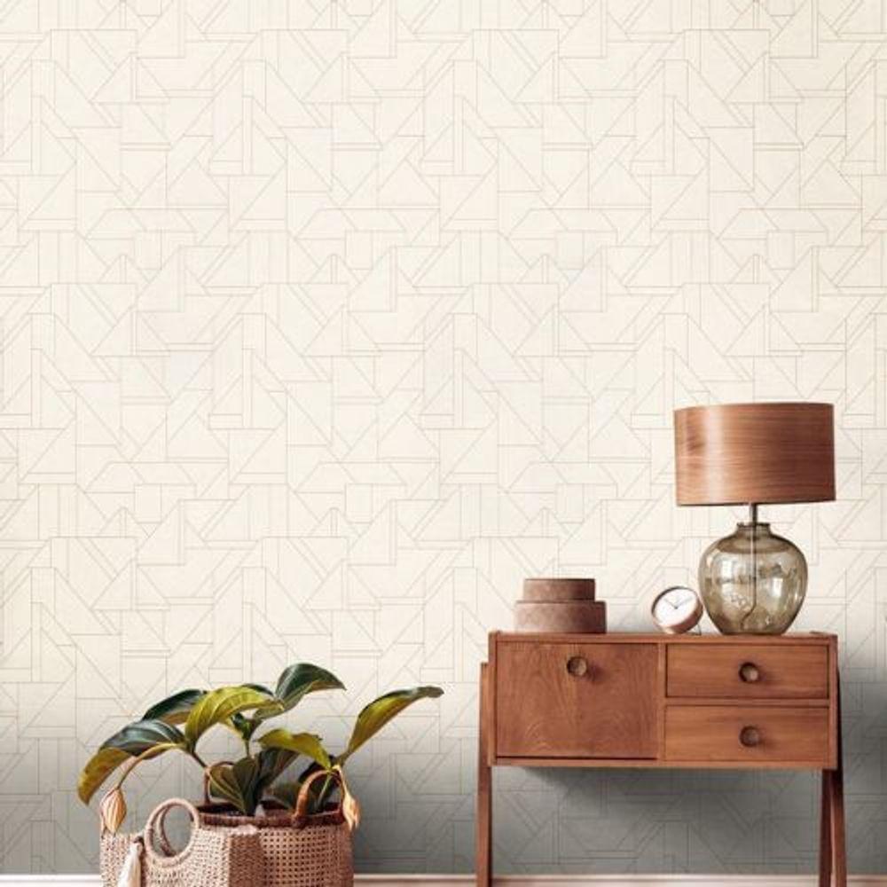 Papel De Parede Metropolitan Stories 3 Geométrico Bege 391181ms - 1