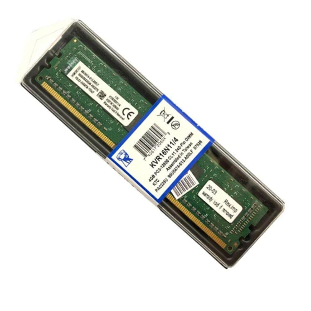 Memória Kingston, 4gb, 1600mhz, Ddr3 - Kvr16n11-4 - 1