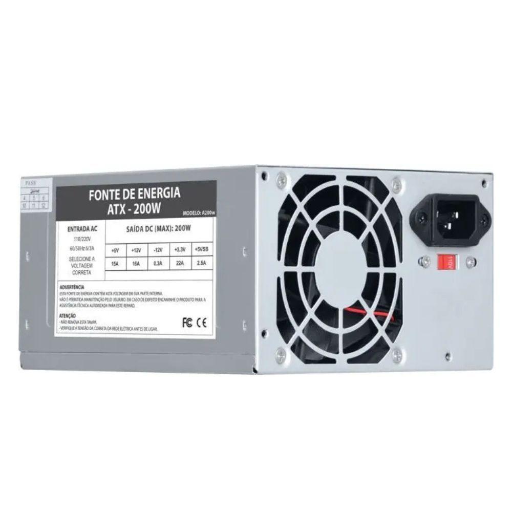 Fonte Atx Vkoem 20+4 200w Real S- Cabo - 6