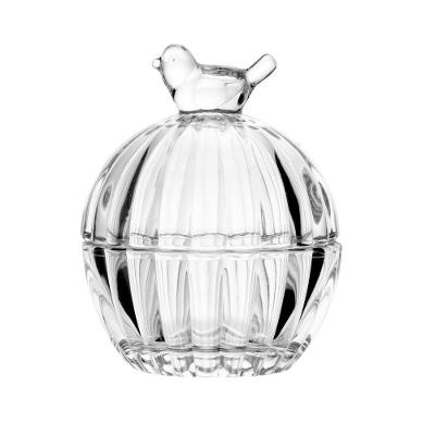 Bomboniere Potiche De Cristal Decorativo Bird 8cmx8cmx9,5cm