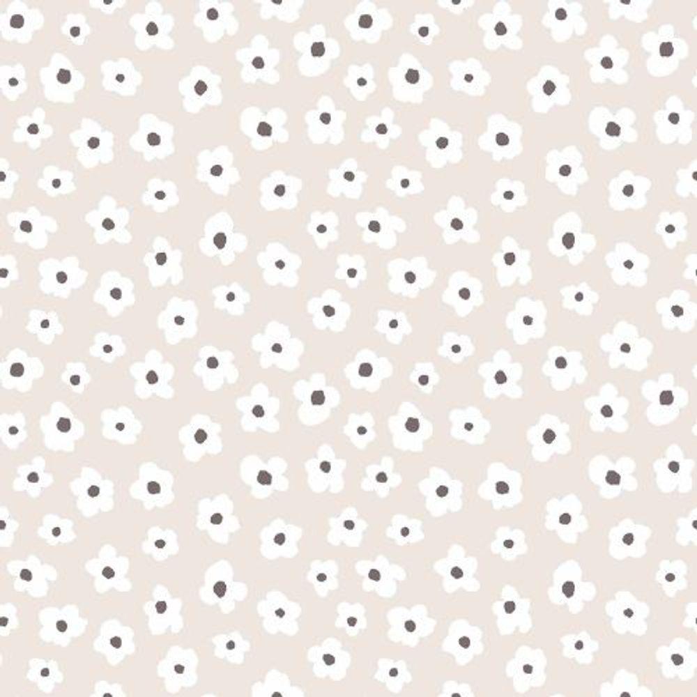 Papel De Parede Minime Floral Bege 17136 - 1