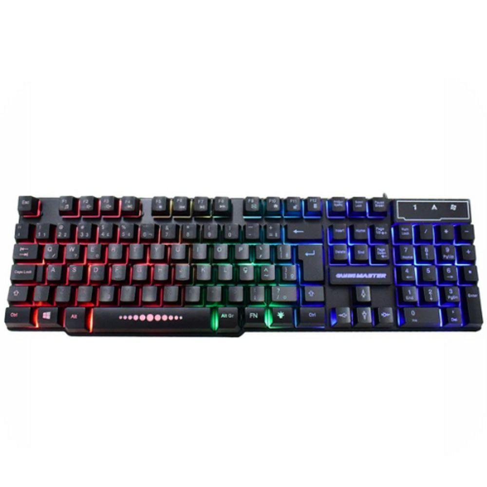 Teclado Gamer Semi Mecânico Led Usb Abnt2 Km-52 Rgb - 2