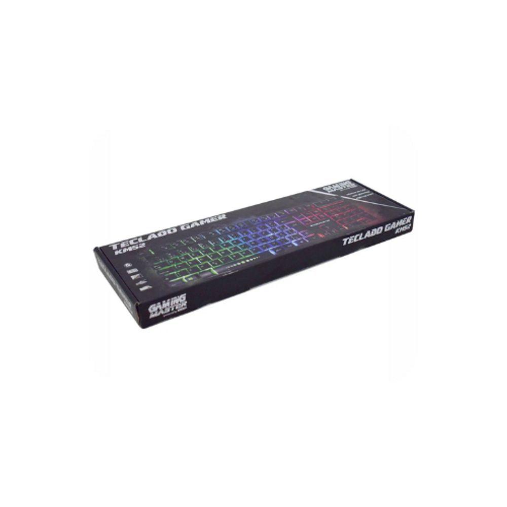 Teclado Gamer Semi Mecânico Led Usb Abnt2 Km-52 Rgb - 6
