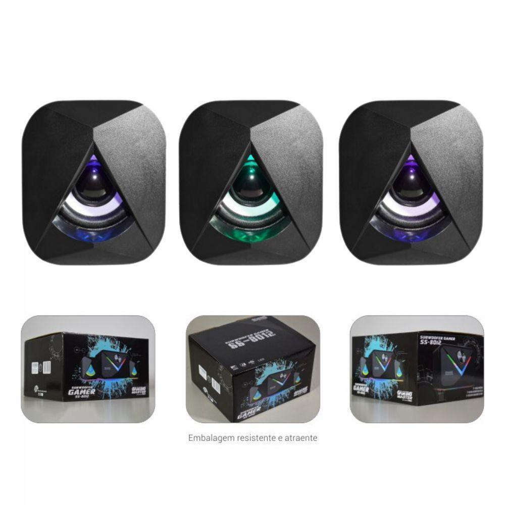 Subwoofer Gamer K-mex Stereo Ss8012 11w Rms, Canais 2.1, Led De 7 Cores, Preto - Ss8012u0001c81x - 7