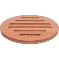 Kit Com 2 Descanso Apoio De Panela Redondo Em Bambu 15cm - 3