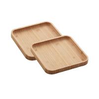 Kit 2 Bandejas Prato De Bambu Multiuso De Servir 17x17 - 1