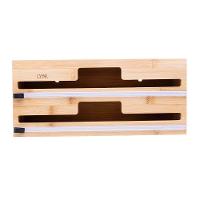 Suporte Parede Para Papel Alumínio E Plástico Filme Em Bambu - 2