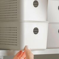 Cesto Organizador Multiuso Lavanderia Flow 34x15x13 Bege - 2