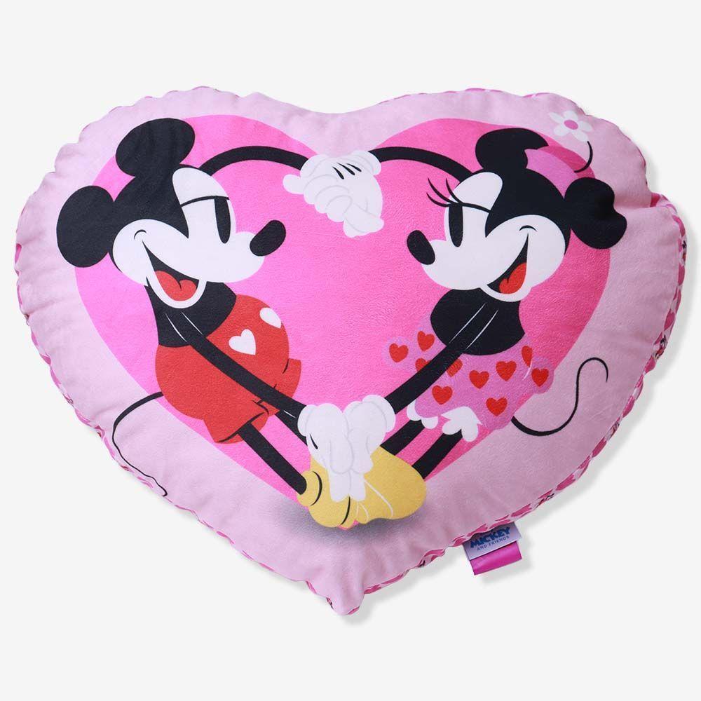 Almofada Formato Coração Mickey E Minnie - Disney - 1