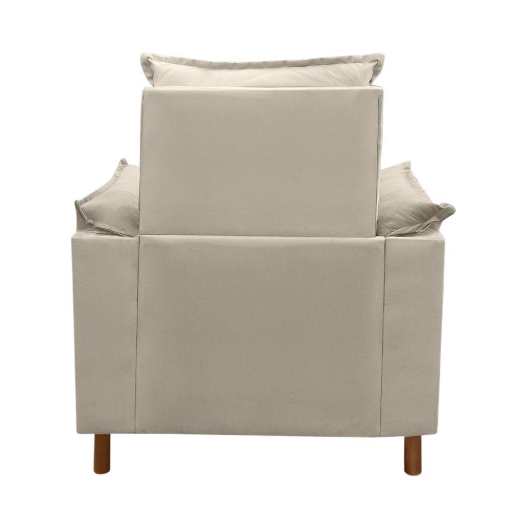 Kit 02 Poltronas Isa Escritório Consultório Recepção Suede Bege - Mabe Magazine - 4