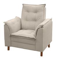 Kit 02 Poltronas Isa Escritório Consultório Recepção Suede Bege - Mabe Magazine - 2