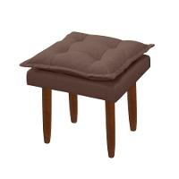 Puff Maria Para Sala De Tv E Estar Quarto Confortável Suede Marrom Mabe Magazine - 1
