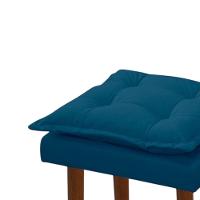 Kit 02 Puff Maria Para Sala De Tv E Estar Quarto Confortável Suede Azul Marinho Mabe Magazine - 3