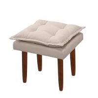 Puff Maria Para Sala De Tv E Estar Quarto Confortável Suede Bege Mabe Magazine - 2