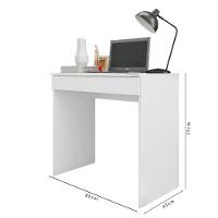 Escrivaninha Mesa Para Computador Multiuso Com Gaveta Alexia Branco- Mabe Magazine - 2
