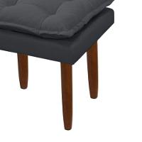 Kit 03 Puff Maria Para Sala De Tv E Estar Quarto Confortável Suede Cinza Mabe Magazine - 2