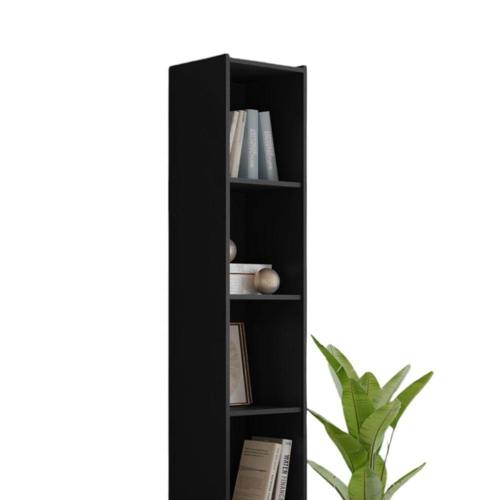 Estante Livreiro Organizador Multiuso Para Escritório Janaína Preto- Mabe Magazine - 2