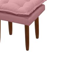 Kit 02 Puff Maria Para Sala De Tv E Estar Quarto Confortável Suede Rose Mabe Magazine - 4