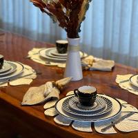 Porta Guardanapos Em Madeira Com Franjas De Cordão Verano Mameg - 2