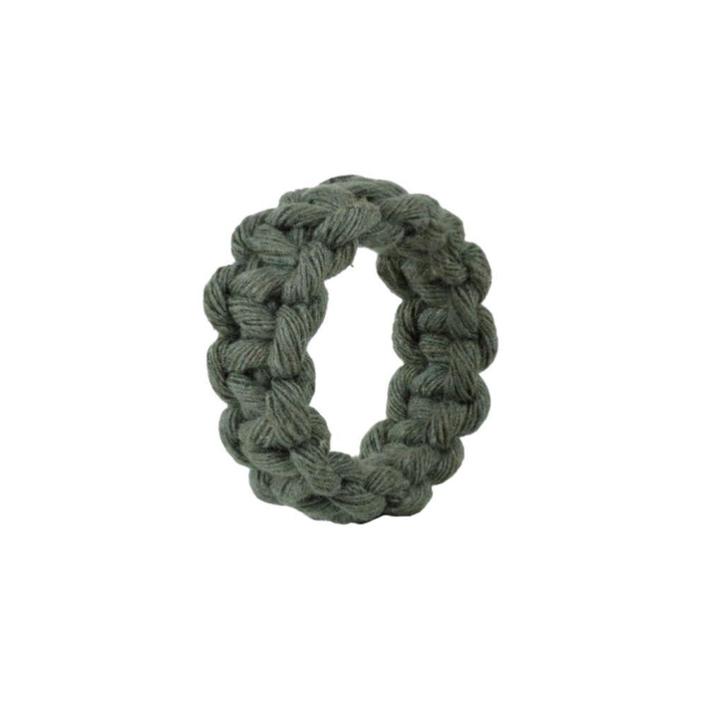 Porta Guardanapos Em Algodão Cordão Transado Mameg Verde Musgo - 1