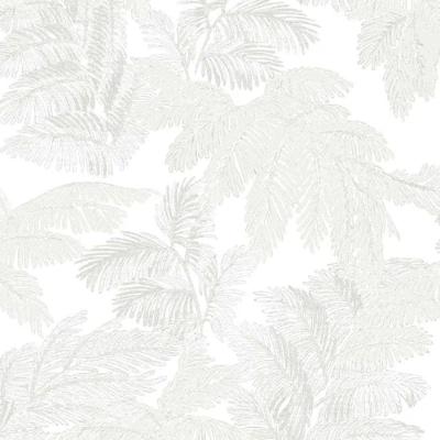 Papel De Parede Thema Folhagem Branco 28810