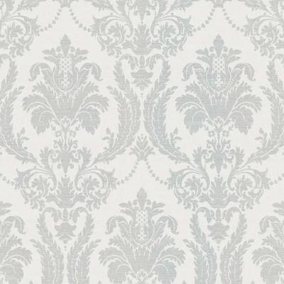 Papel De Parede Thema Damask Branco 28806