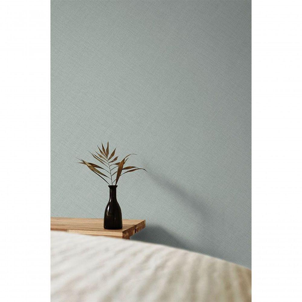 Papel De Parede Maison Aspecto Têxtil Azul Mn1011 - 1