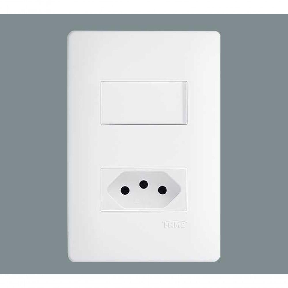 Conjunto 1 Interruptor + 1 Tomada 16a - Habitat Fame - 1