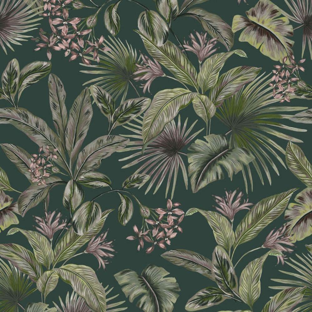 Papel De Parede Botânica Hf Textura Verde 81369 - 1