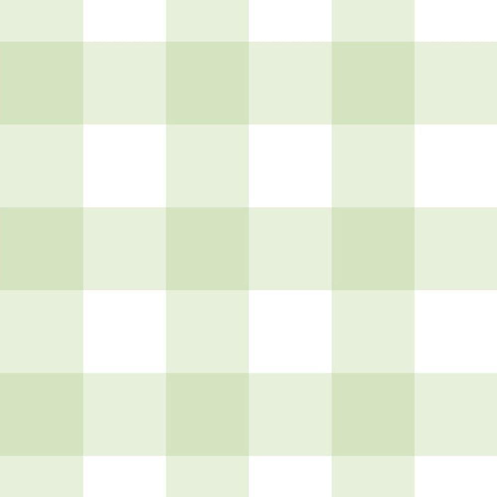 Papel De Parede Doce Estilo Xadrez Verde 81949 - 1