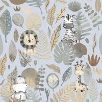 Papel De Parede Happy Infantil Azul 14836 - 1