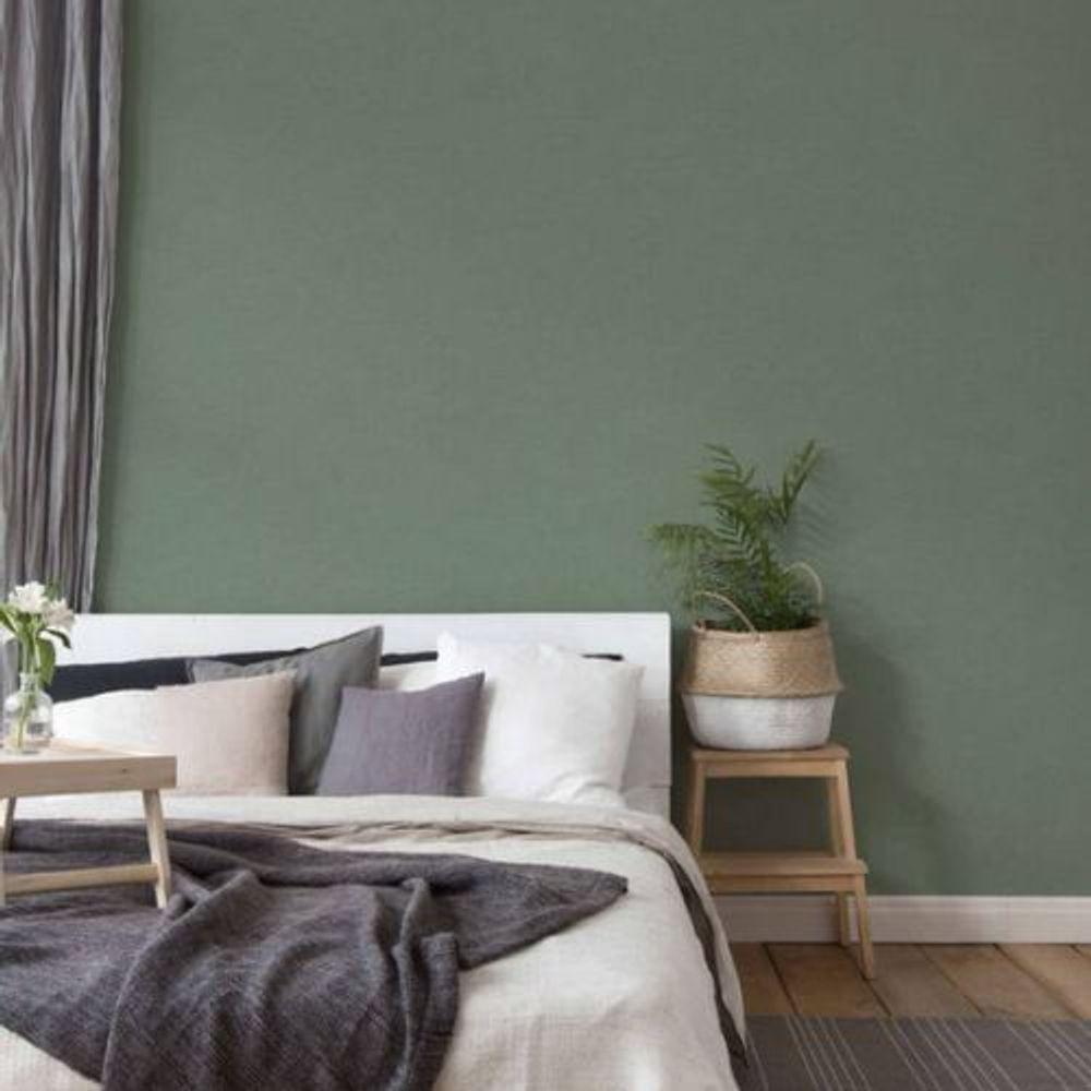 Papel De Parede Antigua Aspecto Têxtil Verde 371787ag - 1