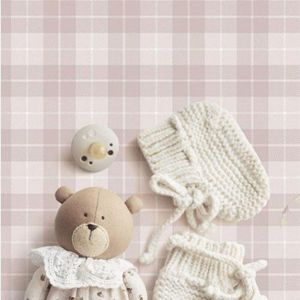 Papel De Parede Happy Xadrez Rosa 14874 - 1