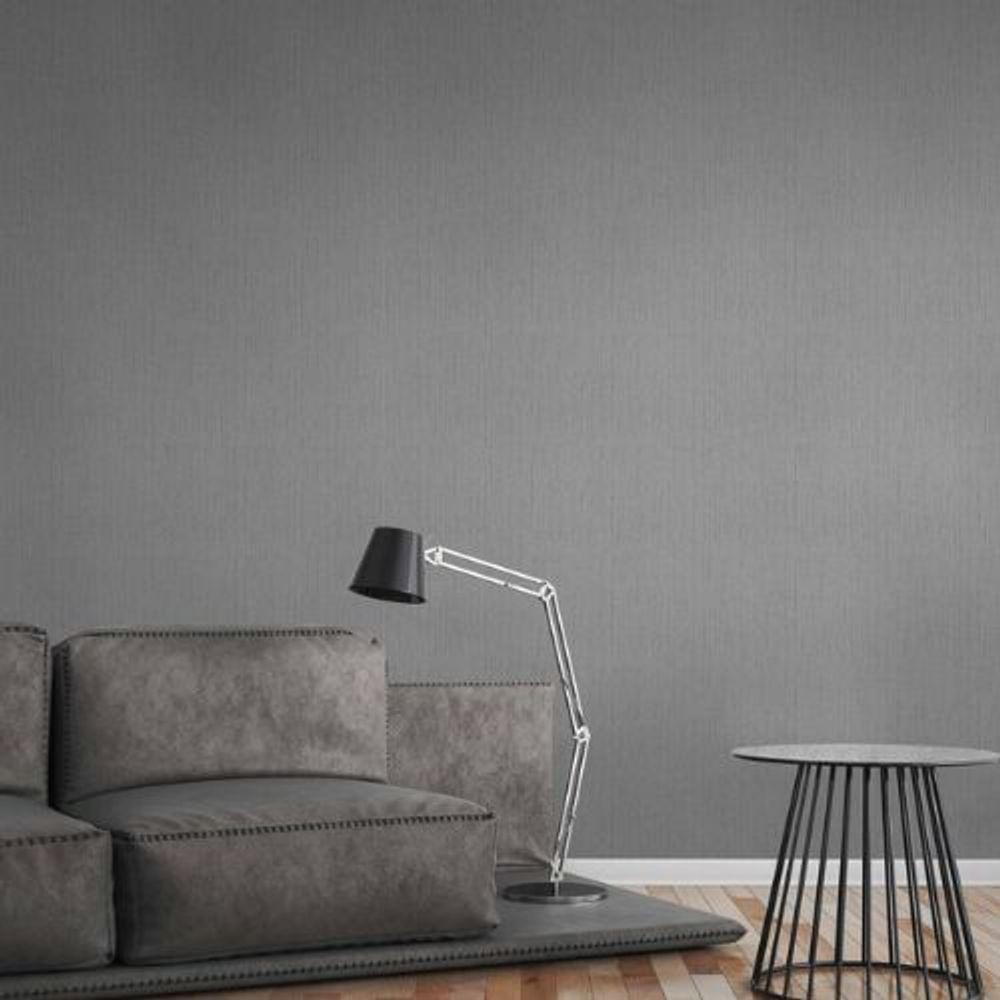 Papel De Parede Attractive 2 Aspecto Têxtil Cinza 344328 - 1