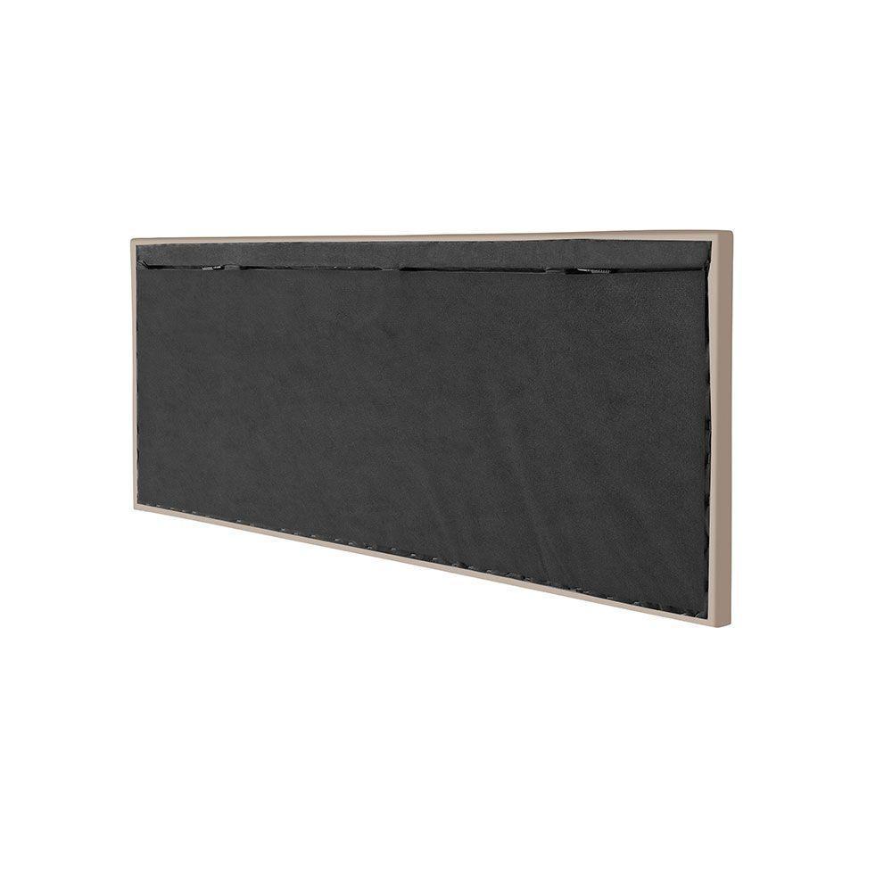 Cabeceira Painel Cama Box King 1,93m Estofada Belize Veludo Bege - 4
